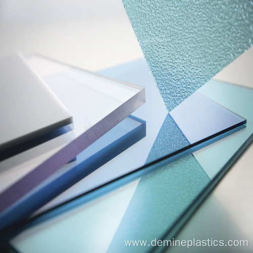 Plastic material sheet embossed clear polycarbonate sheet